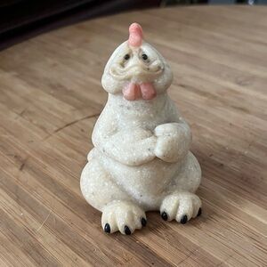 Quarry Critters Chaps the Chicken Faux Granite Figurine 3” Tall Collectible 2002